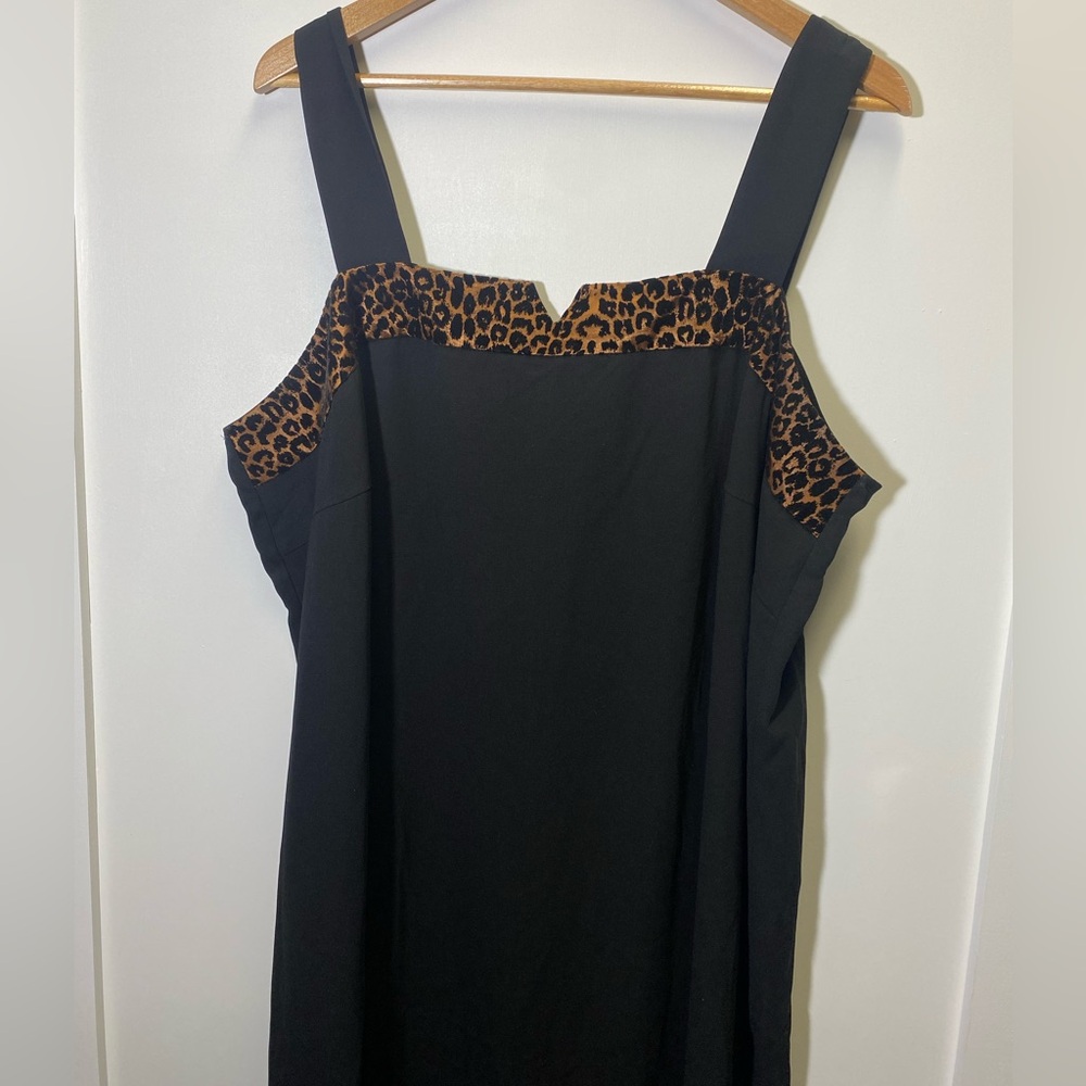 Dana Kay Black Dress | Cheetah Pattern On Front